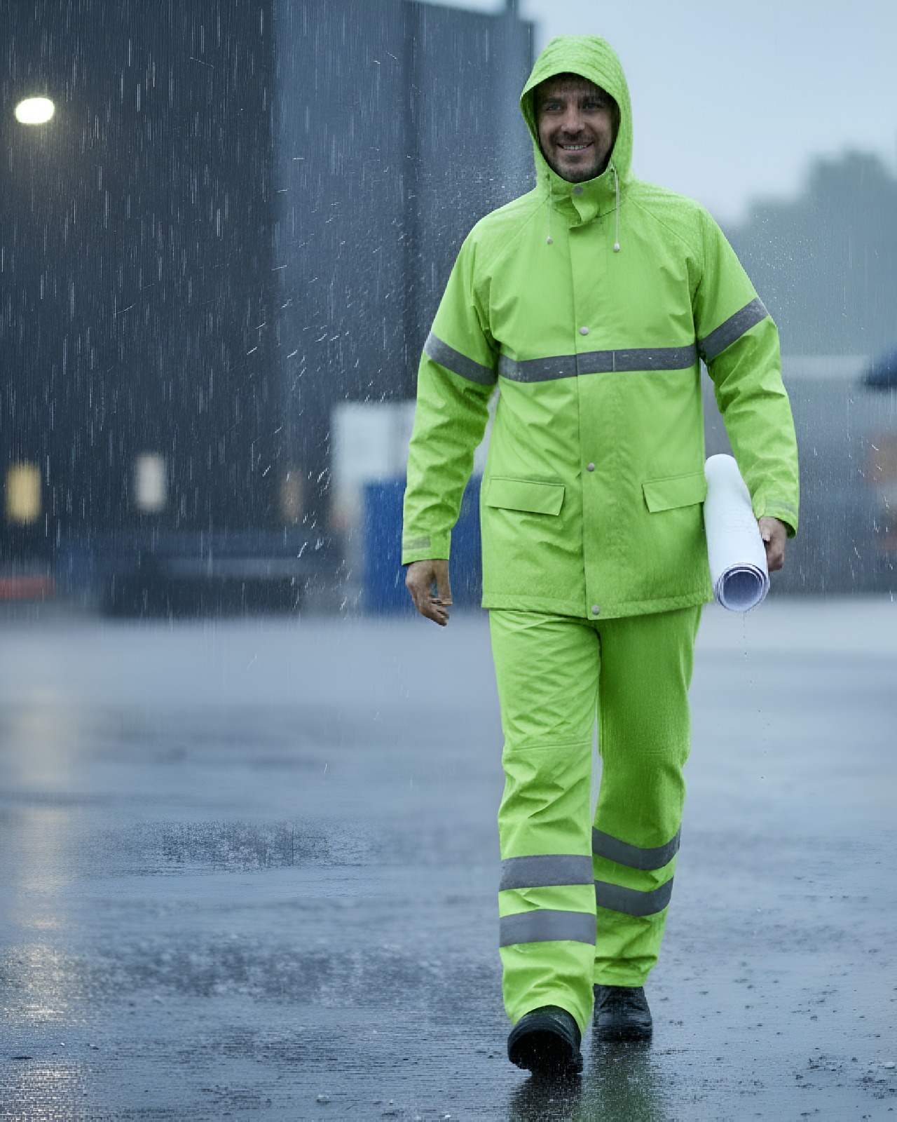 Reflective Rubberised Rainsuit
