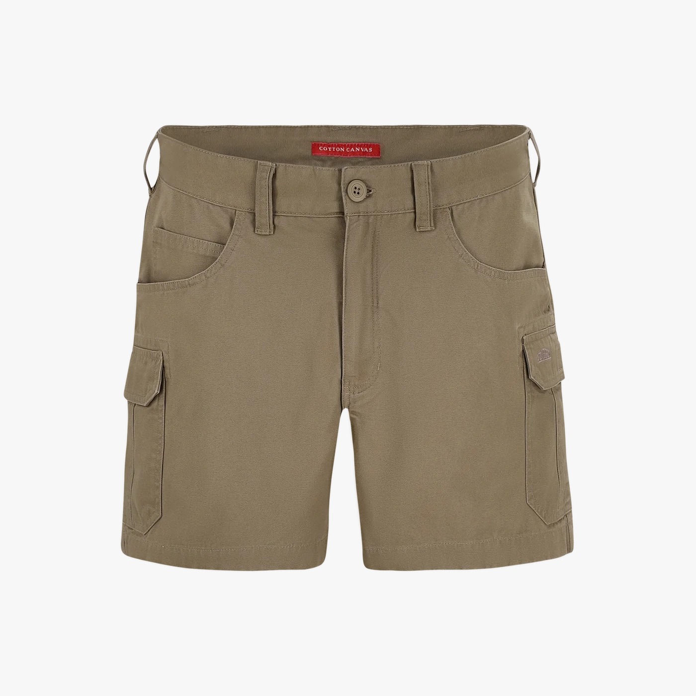 Fixed Waist Canvas Cargo Shorts 10cm
